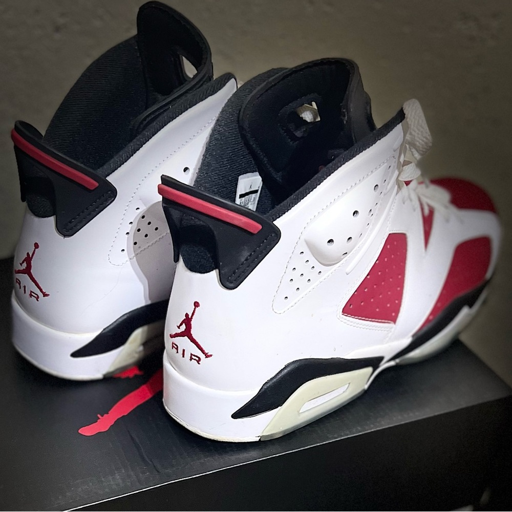Pre owned 2014 Jordan retro 6 “Carmines” Size 10 - Picture 6 of 7